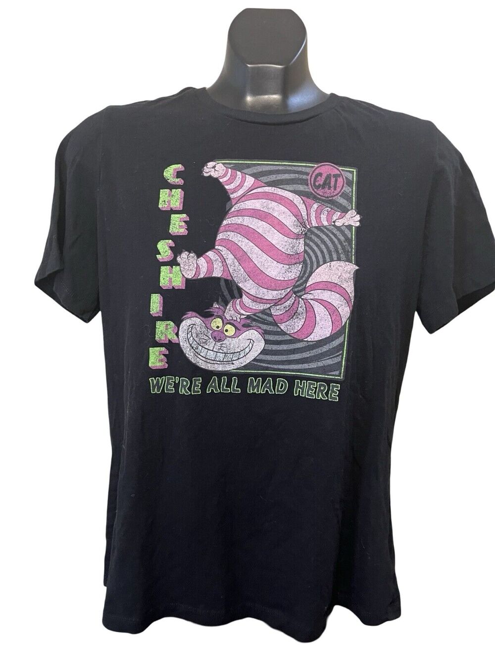 Disney Cheshire Cat “We’re All Mad Here” T-Shirt – Women’s Medium